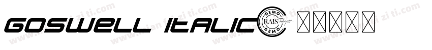 Goswell Italic字体转换